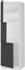 Livinity Herdumbauschrank Fame-Line, 60 cm, Anthrazit/Weiß