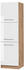 Livinity Herdumbauschrank Fame-Line, 60 cm, Weiß Hochglanz/Goldkraft Eiche