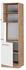 Livinity Herdumbauschrank Fame-Line, 60 cm, Weiß Hochglanz/Goldkraft Eiche