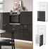 Livinity Herdumbauschrank R-Line, 60 cm, Anthrazit Hochglanz/Weiß