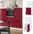 Livinity Herdumbauschrank R-Line, 60 cm, Bordeaux Hochglanz/Weiß