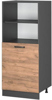 Livinity Herdumbauschrank R-Line, 60 cm, Goldkraft Eiche/Anthrazit