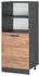 Livinity Herdumbauschrank R-Line, 60 cm, Goldkraft Eiche/Anthrazit