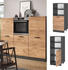 Livinity Herdumbauschrank R-Line, 60 cm, Goldkraft Eiche/Anthrazit
