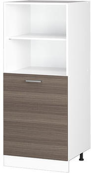 Livinity Herdumbauschrank R-Line, 60 cm, Grau/Wei&szlig;