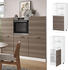 Livinity Herdumbauschrank R-Line, 60 cm, Grau/Weiß