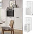 Livinity Herdumbauschrank R-Line, 60 cm, Weiß Landhaus/Weiß