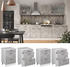Livinity Küchenunterschrank R-Line, 60 cm mit Schubladen, und Arbeitsplatte, Beton/Weiß