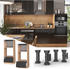 Livinity Mikrowellenschrank Fame-Line, 60 cm offen, Anthrazit Hochglanz/Goldkraft Eiche
