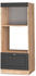 Livinity Mikrowellenschrank Fame-Line, 60 cm offen, Anthrazit-Gold/Goldkraft Eiche