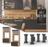 Livinity Mikrowellenschrank Fame-Line, 60 cm offen, Anthrazit-Gold/Goldkraft Eiche