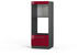 Livinity Mikrowellenschrank Fame-Line, 60 cm offen, Bordeaux Hochglanz/Anthrazit