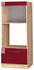 Livinity Mikrowellenschrank Fame-Line, 60 cm offen, Bordeaux Hochglanz/Goldkraft Eiche