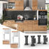 Livinity Mikrowellenschrank Fame-Line, 60 cm offen, Goldkraft Eiche/Weiß