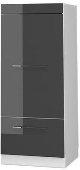 Livinity Mikrowellenschrank Fame-Line, 60 cm, Anthrazit Hochglanz/Wei&szlig;