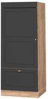 Vicco - Mikrowellenschrank Fame-line, Anthrazit-gold, 60 Cm