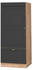 Livinity Mikrowellenschrank Fame-Line, 60 cm, Anthrazit-Gold/Goldkraft Eiche