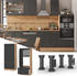 Livinity Mikrowellenschrank Fame-Line, 60 cm, Anthrazit-Gold/Goldkraft Eiche