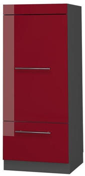 Livinity Mikrowellenschrank Fame-Line, 60 cm, Bordeaux Hochglanz/Anthrazit