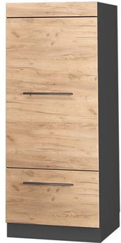 Livinity Mikrowellenschrank Fame-Line, 60 cm, Goldkraft Eiche/Anthrazit