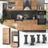 Livinity Mikrowellenschrank Fame-Line, 60 cm, Goldkraft Eiche/Anthrazit