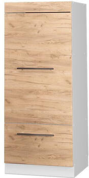Livinity Mikrowellenschrank Fame-Line, 60 cm, Goldkraft Eiche/Wei&szlig;
