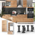 Livinity Mikrowellenschrank Fame-Line, 60 cm, Goldkraft Eiche/Weiß