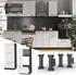 Livinity Mikrowellenschrank Fame-Line, 60 cm, Weiß Hochglanz/Anthrazit