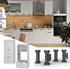 Livinity Mikrowellenschrank Fame-Line, 60 cm, Weiß Landhaus/Weiß