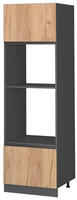 Vicco - Mikrowellenschrank R-line, Goldkraft Eiche, 60 Cm J-shape