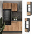 Livinity Mikrowellenschrank R-Line, 60 cm J-Shape, Goldkraft Eiche/Anthrazit