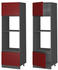 Livinity Mikrowellenschrank R-Line, 60 cm J-Shape, Rot/Anthrazit