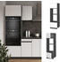 Livinity Mikrowellenschrank R-Line, 60 cm J-Shape, Weiß/Anthrazit