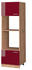 Livinity Mikrowellenschrank R-Line, 60 cm, Bordeaux Hochglanz/Goldkraft Eiche