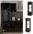 Livinity Mikrowellenschrank R-Line, 60 cm, Schwarz Hochglanz/Anthrazit
