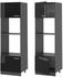Livinity Mikrowellenschrank R-Line, 60 cm, Schwarz Hochglanz/Anthrazit