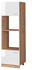 Livinity Mikrowellenschrank R-Line, 60 cm, Weiß Hochglanz/Goldkraft Eiche