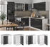 Livinity Eckschrank R-Line, 86 cm mit Arbeitsplatte, Anthrazit Hochglanz/Weiß