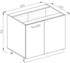 Livinity Eckschrank R-Line, 86 cm mit Arbeitsplatte, Anthrazit Hochglanz/Weiß