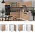 Livinity Eckschrank R-Line, 86 cm mit Arbeitsplatte, Sonoma/Weiß