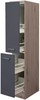 Flex-Well Apothekerschrank Morena 30cm basaltgrau/San Remo Eiche