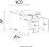 Flex-Well Unterschrank Morena 100cm basaltgrau/San Remo Eiche