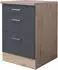 Flex-Well Auszugsunterschrank Morena 60cm basaltgrau/San Remo Eiche