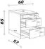 Flex-Well Auszugsunterschrank Morena 60cm basaltgrau/San Remo Eiche