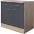 Flex-Well Unterschrank Morena 80cm basaltgrau/San Remo Eiche