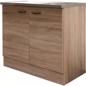 Flex-Well Sp&uuml;lenunterschrank Oslo 100cm Sonoma Eiche