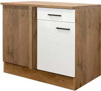 Flex-Well Eckunterschrank Vintea 110cm magnolia matt/Lancelot Oak