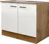 Flex-Well Spülenschrank Vintea 100cm magnolia matt/Lancelot Oak