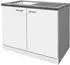 Flex-Well Komplettspüle Lucca 100cm weiß