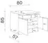 Centa Unterschrank Ischia/Nano 80 cm Buche